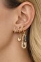 Steel Earrings - Metallic - Zircon - 3