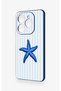 Tecno Spark 20 Pro Compatible Blue Starfish Patterned Silicone Case - 4