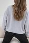 Bs Salem Massachusetts Front Printed Women's Oversize Crew Neck Sweatshirt - 3