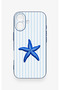 iPhone 17 Compatible Blue Starfish Patterned Silicone Case - 4