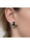 Phosphorescent Black Minimal Steel Hoop Earrings - 3