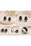 Phosphorescent Black Minimal Steel Hoop Earrings - 2