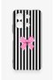 Infinix Note 30 Compatible Pink and White Ribbon Patterned Silicone Case - 2