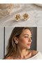 Vintage Style Design Earrings for Women Cream - Yellow