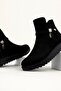 Women's Black Suede Thermo Sole Smart Padded Zippered Comfortable Short Boots - 4