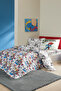 Single Duvet Cover - White - Geometric pattern