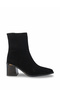 Talitha Clara Women's Pointed Toe Heeled Boots 00124002 Black Suede - 5