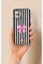 Reeder S19 Max Pro Compatible Pink and White Ribbon Patterned Silicone Case
