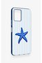 Vivo Y21S Compatible Blue Starfish Patterned Silicone Case - 3
