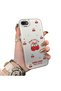 iPhone 7/8/Se 2020 2022 Compatible Hard Acrylic Back Silicone Edge Lens Protection Cherry Case