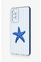 Samsung A52 Compatible Blue Starfish Patterned Silicone Case - 4