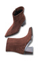 Astra Fia Women's Pointed Toe Heeled Boots 00124001 Brown Suede - 2