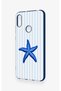 Huawei Y6 2019 Compatible Blue Starfish Patterned Silicone Case - 4