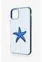 Blue Starfish Patterned Silicone Case Compatible with iPhone 11 Pro Max - 3