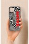 Oppo A15 Compatible Zebra Amore Patterned Silicone Case