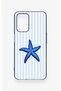 Oppo A54 Compatible Blue Starfish Patterned Silicone Case - 2