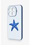 Mi 15t Pro Compatible Blue Starfish Patterned Silicone Case - 4