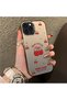 iPhone 15 Pro Compatible Hard Acrylic Back Silicone Edge Lens Protection Cherry Case - 3