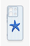 Redmi Note 13 Pro 5g Compatible Blue Starfish Patterned Silicone Case - 3