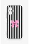 Tecno Spark Go 2 Compatible Pink and White Ribbon Patterned Silicone Case - 2