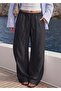 Women's Linen Trousers Black - 2