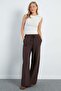 Tie-Waist Linen Look Trousers - 3