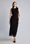 Crew Neck Polka Dot Gathered Tulle Sleeveless Midi Dress I6281Ax26Au - 2