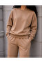 Sweatsuit Sets - Beige - Plain - 6