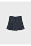 Navy Blue Girl's Patterned Tulle Skirt 7933 - 3