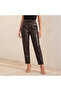FAUX LEATHER CUT AND SEW DETAIL TROUSERS - 2