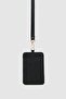 Office Business Women's Card Holder with Strap Black