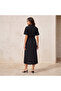 FRONT WRAP SHORT SLEEVE MIDI DRESS - 2