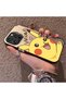iPhone 16 Pro Compatible Hard Acrylic Back Silicone Edge Lens Protection Cartoon Case - 3