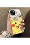iPhone 15 Plus/14 Plus Compatible Hard Acrylic Back Silicone Edge Lens Protection Cartoon Case - 3