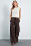 Tie-Waist Linen Look Trousers - 5