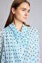 Regular Fit Drape Collar Polka Dot Patterned Chiffon Blouse I8696Ax26Au - 3