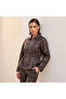 FAUX LEATHER JACKET WITH DRAWSTRING - 2