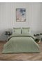 Newhome Diamond Luna Sage Luxury Embroidered 100% Cotton Double Duvet Cover Set