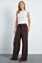 Tie-Waist Linen Look Trousers - 4