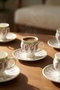 Cassiopia 6-person porcelain coffee cup set green - 90 ml