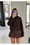 Choker Collar Belted Buttoned Trench Jacket