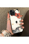 iPhone 15 Pro Compatible Hard Acrylic Back Silicone Edge Lens Protection Kitty Case - 3