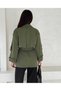 Women's Double-Breasted Double-Button Belted Epaulet Lined Short Trench Coat Jacket - 7