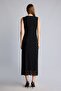 Crew Neck Polka Dot Gathered Tulle Sleeveless Midi Dress I6281Ax26Au - 5