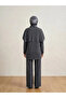 Women's Modal Pique 3 Piece Set with Shoulder Shawl, Tunic Pants, Comfortable Fit, Hijab Set - Black - 2