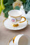 Dianna 6-Person Porcelain Coffee Cup Set - 90 ml - 2