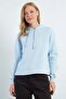 3 Threaded Stopper Hooded Oversized Sweatshirt - 2