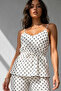 Women's Regular Cut Seasonless White Pajama Set - 3