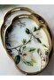 Antique Wood Look Glass Tray Set of 2 Loren Green - 2