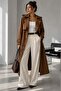 Women's Long Double-Breasted Trench Coat with Buttons Classic Model Tc0635 - 4